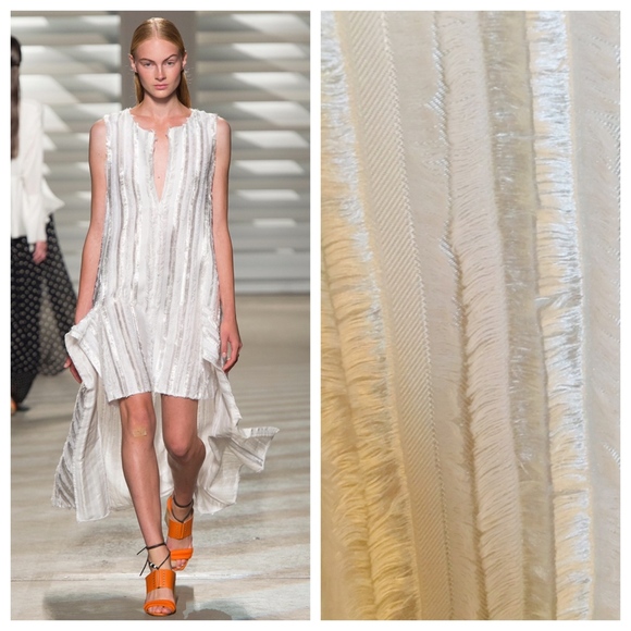 Thakoon White High Low Silk Blend Runway Dress - Picture 2 of 7